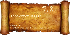 Toperczer Kitti névjegykártya