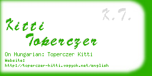 kitti toperczer business card